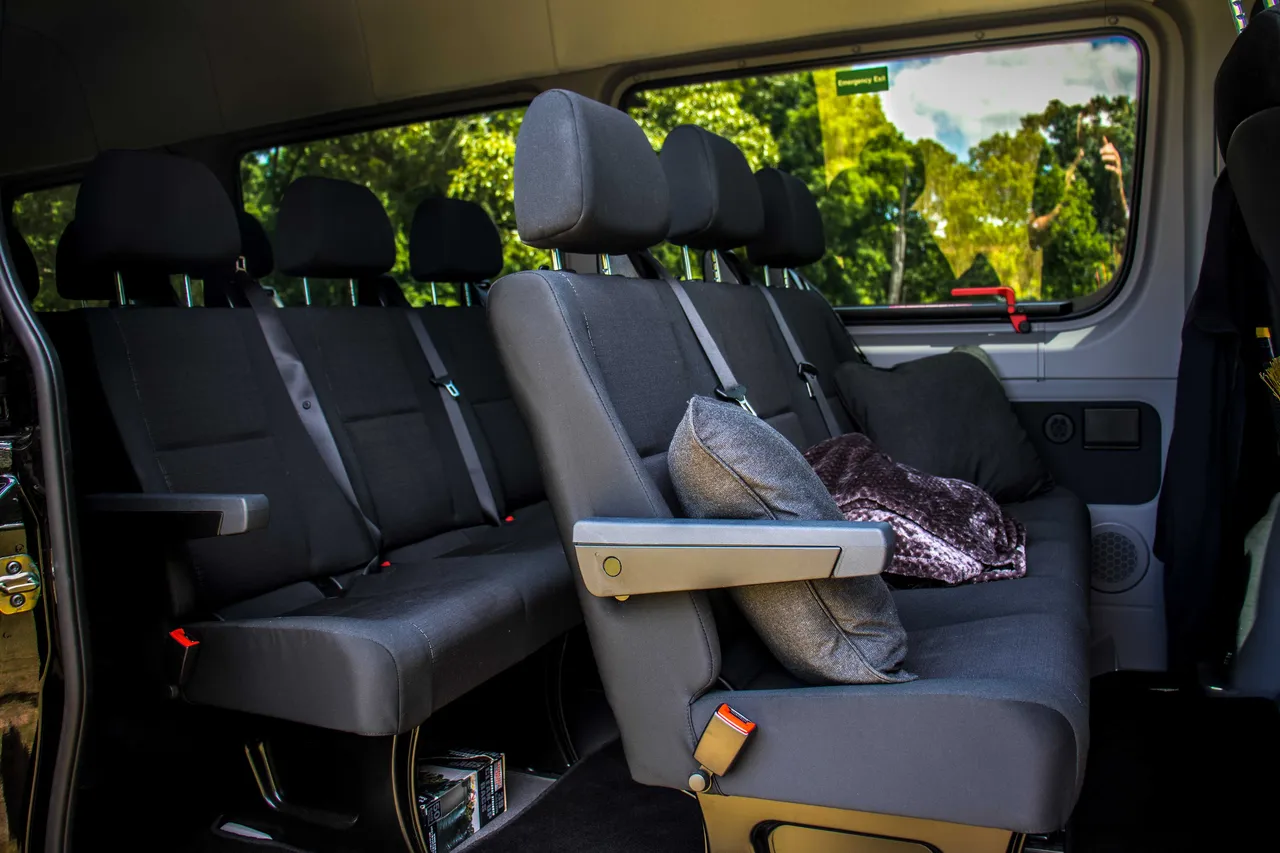 11 Passenger Sprinter cabin view, angle 3