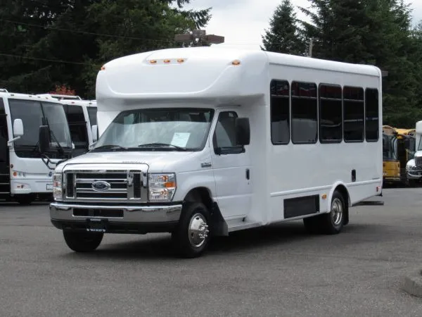 Black VIP Executive ADA Mini Coach 14 Passenger (ADA Wheelchair Lift) exterior angle