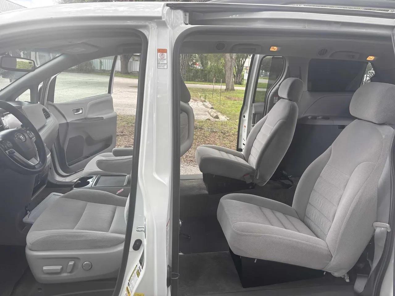 Wheelchair Accessible Van cabin view, angle 2 with captain's chairs