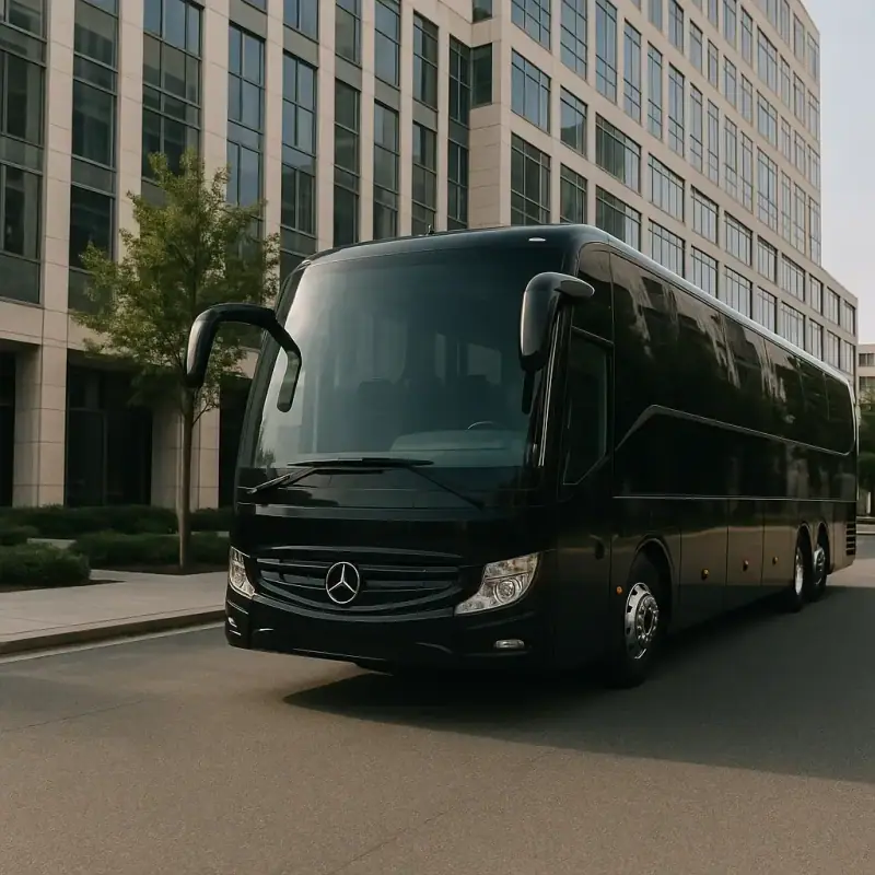 Luxury coach for charter bus rental